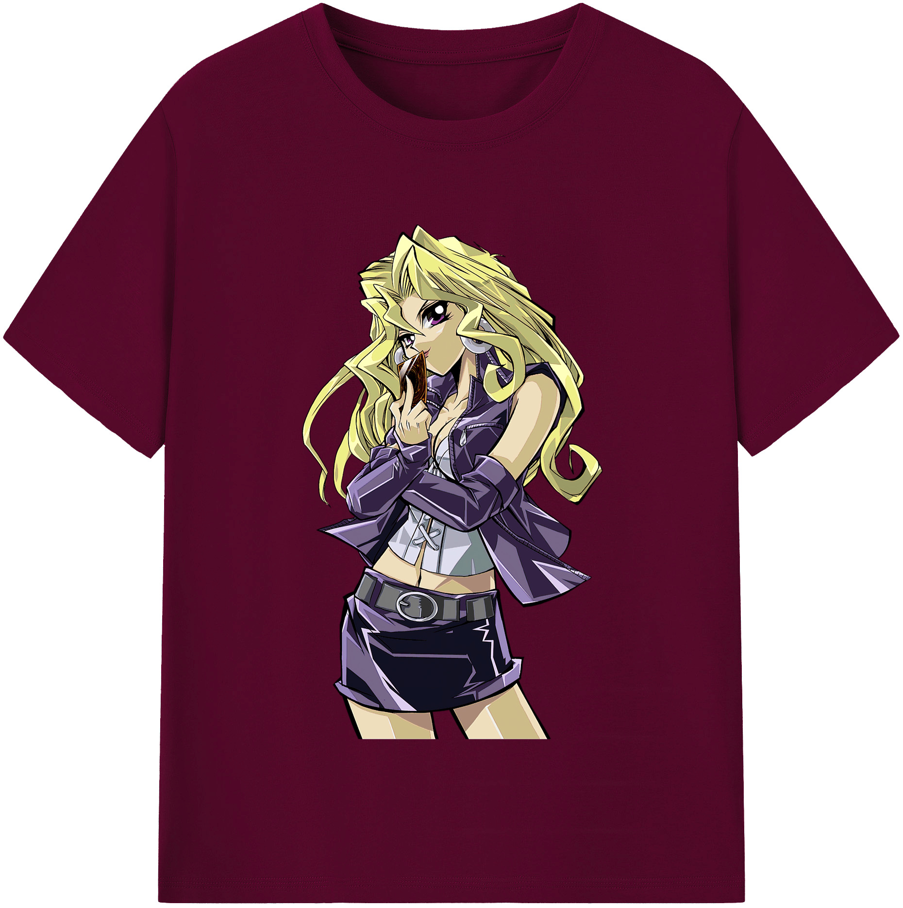 （画像用） 遊☆戯☆王 Yu-Gi-Oh! レディースカジュアルプリントTシャツ（綿100％）